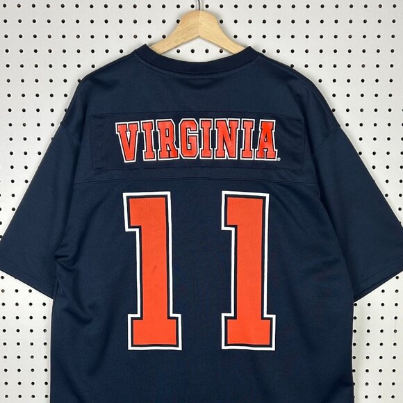 Virginia Cavilers Football Jersey Size Large Xtreme Fanz Retro Blue Orange #11 - Picture 2 of 7